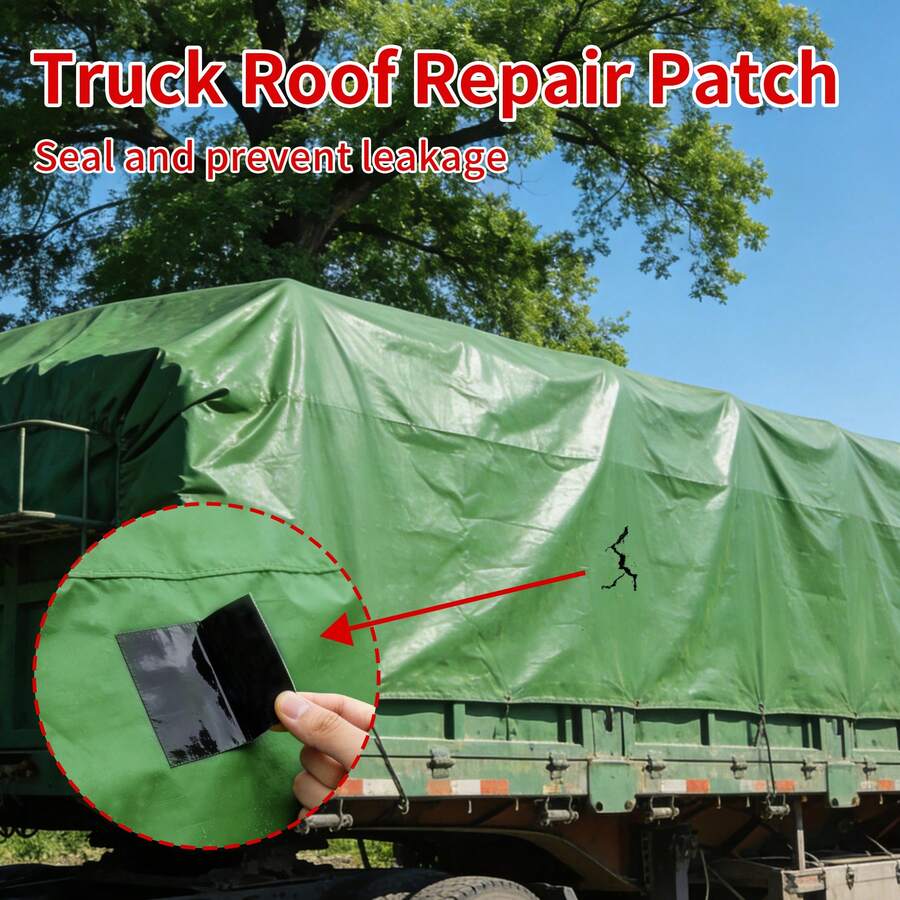 2pcs Thick Tent Repair Kit, 3.93 Inch X 3.93 Ft Waterproof PVC Patch Set For Inflatable Mattress, Pool Float, Inflatable Castle, Tent, Canvas, Awning, Inflatable Tube And Inflatable Toys