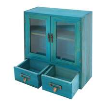 ZHFEISY 3 Tiers Storage Cabinet With 2 Drawers And Acrylic Doors,Display Cupboard With 2 Drawers,Countertop Apothecary Cabinets - mặc định - Xem 5