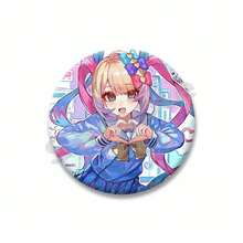 Cool Pink Needy Girl Pin de solapa Kangel Ame Chan insignia de dibujos animados hojalata broche redondo sombrero mochila accesorios regalos para fanáticos del juego T7EN - estilo-21 - Ver 27
