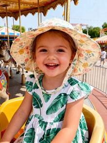 1顶可爱婴儿遮阳帽，带蝴蝶结，幼儿婴儿蝴蝶结帽，婴儿夏季沙滩渔夫帽，男女宝宝夏季防晒遮阳帽，男女宝宝迎婴派对装饰/一周岁生日礼物 - 彩色 - 查看 10