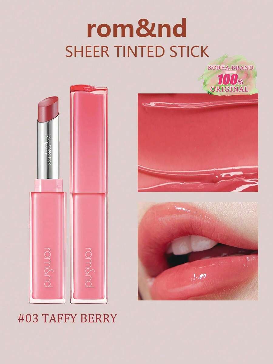 Rom&nd Romand Transparent Tinted Lip Balm #03 Toffee Berry, Moisturizing, Natural Color, Long-Lasting, High Color Payoff, Smooth Finish, Non-Smudging, Nourishing, Vibrant Color, Korean Makeup, 2g/0.07oz - #03 TFFY BERRY - Xem 1