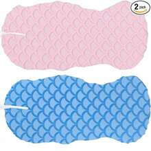 2Pack 3D Exfoliating Body Scrubber Soft Bath Sponge Dead Skin Removal Reusable Skin Friendly Shower Accessory For Adults Pregnant Women Pink Blue - 2pcs Blue+Pink - View 1