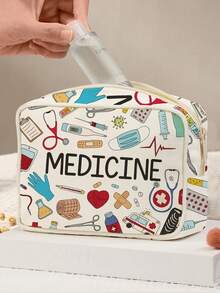 New Ouchie Pouch Storage Bag - Medical Bag, Toiletry Bag, Travel Essential, Colorful Design Suitable For Medicine, Cosmetics And Travel Supplies, Personal Care Organizer, Portable Medical Storage Bag, Can Store Medicine And Medical Supplies - Multicolor - View 3