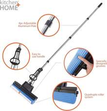 Kitchen + Home PVA Sponge Roller Mop - 11" Quadruple Roller All Purpose Floor Cleaner - White - 查看 1