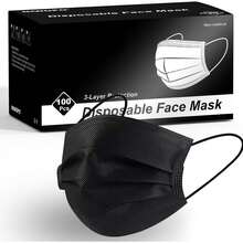 50pcs Black Disposable Mask, Individually Packed, Hygienic And Portable, Suitable For Travel And Office Use. - Black - View 6