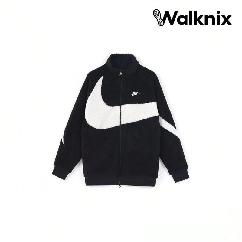 Nike Big Swoosh Reversible Boa Jacket 'Black' Outerwear Men - 彩色 - 查看 1
