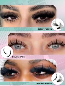 Beginner-Friendly DIY Lash Extension Kit, Lash Bond & Seal Glue, Spiky Fairy Individual Cluster Lashes, Reusable Eyelashes - Multicolor - View 5