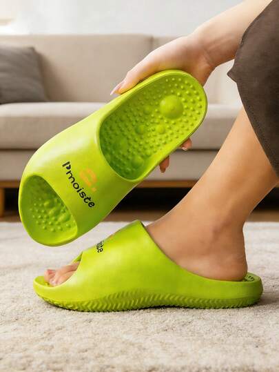  Pmoiste Slides For Women Arch Support Massage Sloe Slide Sandals For Women Platform Soft Shower Slippers EVA Simple Fashion Family,Green