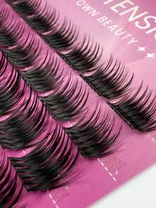 Hinarin 140 Pcs D Curl Lash Cluster Fluffy Cluster Lash Extensions Volume 0.07mm Curly Wispy DIY Mink Eyelash Extensions 8-18mm Mixed Tray Makeup Tools Personal Lash Extensions Suitable For Daily Makeup And Role Play False Eyelashes Fake Lashes - D - View 7