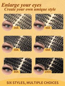 570/530pcs Individual False Eyelashes, Eyelash Book, Cluster False Eyelashes, DIY Eyelash Extension, Cluster False Eyelashes, Individual False Eyelashes, False Eyelashes - View 5