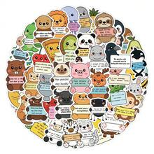 60 Pcs New Original Animal Emotional Quote Graffiti Stickers - Waterproof DIY Decals For Scooters, Luggage & Crafts - X902-60PCS - View 4