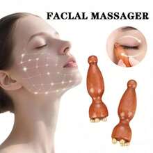 Lymphatic Gua Sha Facial Brush, Chin & Jawline Sculpting, Facial Detox Massager, Ergonomic Design Contouring Skin, Acupressure Massage Tool For Face & Eyes - Multicolor - View 3