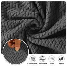 Funda elástica para silla de color sólido, fundas elásticas de LICRA para el hogar, fundas para asientos de sillas para cocina, comedor, banquete de boda, hogar PMNX - Gris - Ver 5