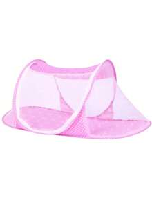 IMPORTEEK 1 Pieza Mosquitero Plegable para Bebé Tienda Portátil para Cuna Dormitorio Exterior - Rosa - Ver 3