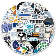 60pcs Programming Vinyl Stickers, Beautiful And Practical, Suitable For Scrapbooks, Diaries, Bumpers, Skateboards, Water Bottles, Helmets, Water Cups, Car Stickers, Etc. - Random - View 1