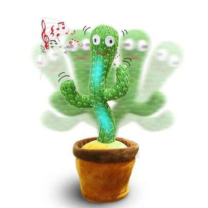 MAGIC SELECT Cactus Bailarin. Peluche Parlanchin Que Baila y Repite tu Voz con 120 Canciones. Funciona con Pilas AA (No Incluidas)