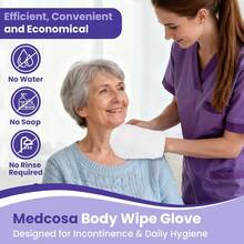 Adult Washcloths - Unique Disposable Body Wipes Shaped Like A Glove - Unscented, Premoistened Wet Wipes - Pack Of 10 Wash Cloths - C - 查看 6