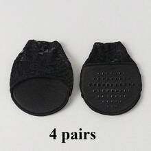 CT TAPESOCKS 4 Pairs Women's Lace Socks, Thin Breathable Mesh Antiskid Half Toe Socks For High Heels, Summer - Multicolor - View 2