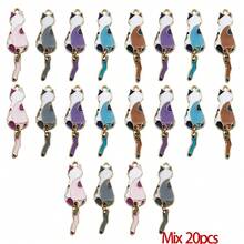 1pack Enamel Cat Charms Alloy Enamel Pendants Cute Animal Pendants Lovely Cute Kitty Charm For Bracelet DIY Necklace Earrings Keychain Dangle Craft Jewelry Making - Multicolor - View 12