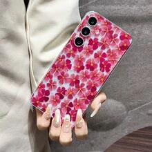 Flower Transparent Anti-Fall Shock-Absorbing Phone Case With Tiny Red Flowers,International Version, Not The Domestic Version - Clear - View 2