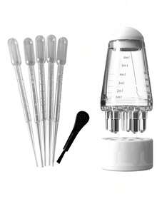 1个发油分配器刷子和按摩器，多功能发油分配瓶带球形头皮刷，精准液体分配器（容量6毫升） - 彩色 - 查看 17