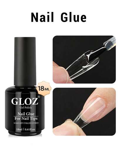 18ml Nail Gel Glue, 4-In-1, Suitable For Nail Stickers, Long-Lasting Extension, Applicable To Clear Nail Stickers And Clear Press-On Nails, Can Be Used For Nail Repair And Nail Salon DIY, Requires UV Light Curing.