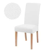Funda de tela Jacquard con respaldo para silla, tamaño Universal, barata,, elástica, para cocina y sala de estar TCVC - 23 - Ver 13