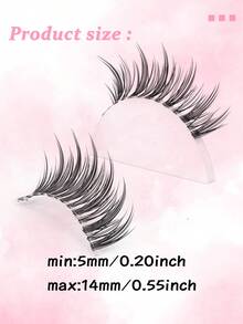 7 Pairs Lashes Natural Manga Lashes Wispy False Eyelashes Asian Anime Eye Lashes Soft Fake Eyelashes - Black - View 8