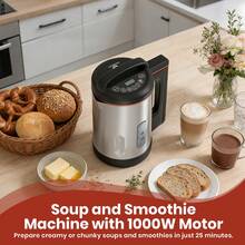 SUPERLEX Soup Maker 1.8L Variable Capacity, 25 Minutes Quick Cooking, With Smart Touch Convenient Control, 1000W Motor, Stainless Steel Pot Easy Clean Design, Suitable For Family/Single Use - UK Plug(220-240V) - View 10