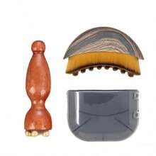 Lymphatic Gua Sha Facial Brush, Chin & Jawline Sculpting, Facial Detox Massager, Ergonomic Design Contouring Skin, Acupressure Massage Tool For Face & Eyes - Multicolor - View 12