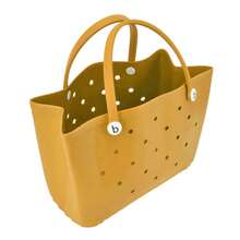 Bolsa de playa duradera y segura Material EVA multifuncional ahorro de espacio portátil diseño de agujero redondo bolsa de playa grande - Amarillo - Ver 7