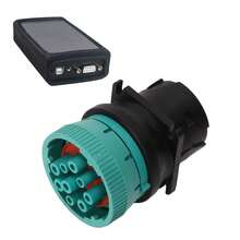 Adaptador J1939 II Adaptador de puerto de diagnóstico de camión de 9 pines de repuesto para Paccar para Nexiq Data Link - Verde militar - Ver 1