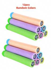 12支装泡沫水枪，超级泡沫喷水器，带塑料手柄，适用于户外游泳池、后院、海滩水仗、夏威夷主题派对用品 - 1/6/12支装，颜色随机 - 彩色 - 查看 13