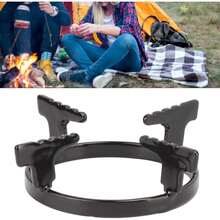 Estante para Wok de Hierro Fundido, Resistente a la corrosión, Estufa de Gas Portátil de Hierro Fundido, Soporte para Wok para C - Ver 5