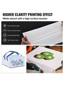 Screen Printing Kit 6 Pieces Aluminum Silk Screen Printing Frames 18x20inch Silk Screen Printing Frame With 160 Count Mesh, High Tension Nylon Mesh And Sealing Tape For T-Shirts DIY Printing - Silver - View 4