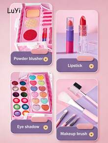 儿童化妆套装，过家家化妆玩具，女孩生日/圣诞礼物 - 彩色 - 查看 6