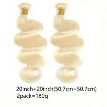 2 Bundle, 613 Human Hair Bundles, Straight Gold Extension,Body Wave Gold Extension, 180g,Double-Layer Weaving, Suitable For Women Of All Races - Multicolor - View 26