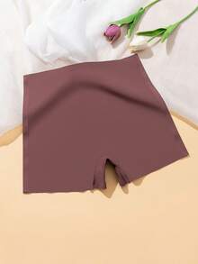 5条装女士无缝纯色及樱桃印花休闲简约运动瑜伽内裤，弹性透气柔软 - 彩色 - 查看 8