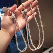 Comfort Fit Bow Element Rhinestone Bow Mobile Phone Lanyard Sparkling Crystal Cross Body Phone Strap With Sticker Suitable For Universal Phones Birthday Gift Spring - Multicolor - View 5