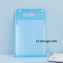 1 Multi-Layer A4 Handheld Folder, Exam Paper Classification Accordion Bag, 13 Pockets Large Capacity, Suitable For School And Office Document - Multicolor - View 8