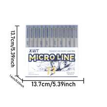Bộ bút bi đầu nhọn Fine Point Series, 12+1 chiếc - Màu đen, đầu nhọn, bao gồm 16 kích cỡ bút khác nhau, bút chuyên dụng cho nghệ sĩ với ngòi 0.3-1.0mm, khô nhanh, mực đen không thấm nước, bộ bút vẽ minh họa đầu nhọn dành cho nghệ sĩ, thích hợp để phác thảo chi tiết, ghi chú, viết nhật ký, vẽ truyện tranh, thư pháp, vẽ kỹ thuật, vẽ tranh biếm họa. Ý tưởng quà tặng tuyệt vời cho mùa tựu trường 2026, đồ dùng văn phòng phẩm nghệ thuật. - Bộ - Xem 20