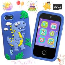 儿童学习玩具手机，内置MP3音乐播放器、20款益智游戏、12种场景闹钟、双摄像头、手电筒，适合男孩女孩培养良好习惯和独立学习能力。 - 彩色 - 查看 1