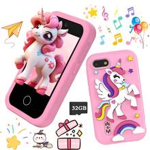 多功能儿童智能手机玩具，2.8英寸屏幕，双摄像头，MP3音乐播放，20款益智游戏，12种场景闹钟，手电筒功能，早教玩具，适合3-12岁儿童生日礼物 - 彩色 - 查看 1