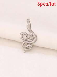 3pcs Stainless Steel Snake Pendant Findings 18K Gold Plated Charms For DIY Jewelry Making Supplies Accessories - Pendants - View 12
