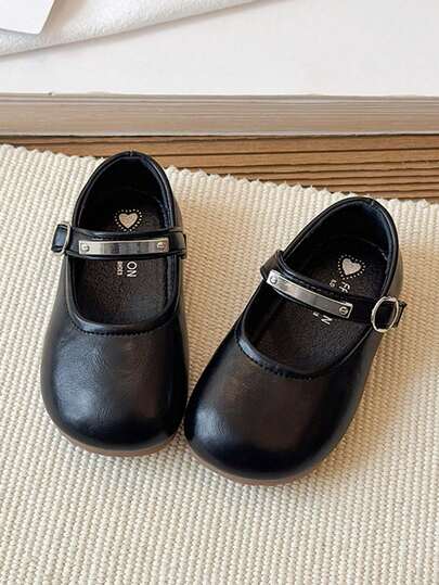 1 Pair Casual, Fashionable Baby Toddler Flat Shoes, PU Leather Patchwork Upper, Soft, Comfortable, Lightweight, Suitable For Indoor, Outdoor, Play, Festivals, Convenient Hook And Loop Closure, All Seasons