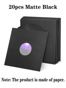 20pcs/10pcs/6pcs/1 pezzo Custodie per dischi in vinile, Copertine in carta per dischi in vinile, Custodie per copertine di album, Custodie per album bianche, Utilizzate per custodie interne ed esterne per dischi, Sacchetti in carta kraft per dischi in vinile + Sacchetti interni a doppio strato in film PO antistatici e antipolvere, Adatti per singoli dischi in vinile da 12 pollici. Materiale in carta kraft opaca, conferisce alla tua collezione di dischi una texture naturale, opacità discreta, non riflettente. - Multicolore - Visualizzare 10