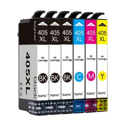  kamo EPT405XL 6er-Pack Druckerpatronen Kompatibel mit Epson 405 405XL Patronen Multipack , für Workforce WF-7840DTWF WF-7830DTWF WF-7310DTW, Workforce Pro WF-4830DTWF WF-4820DWF WF-3820DWF