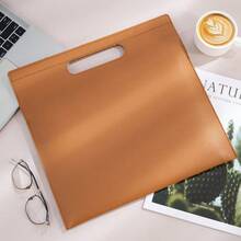 PU Leather Business File Holder A4 Large Capacity Document Bag Slim Luxury Leather Tote Bag Woman Tablet Bag - Multicolor - View 18