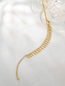 1 Pc Stylish Minimalist Vintage Beach Elegant Adjustable Casual Commute Anklet For Women - Yellow Gold - View 14