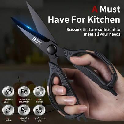 Women's Scissors - Multipurpose Heavy Duty Scissors, Sharp And Easy To Cut, High Hardness Stainless Steel Food Shears, Durable Kitchen Scissors, Non-Slip Handle, Suitable For Household, Sewing And Office Use